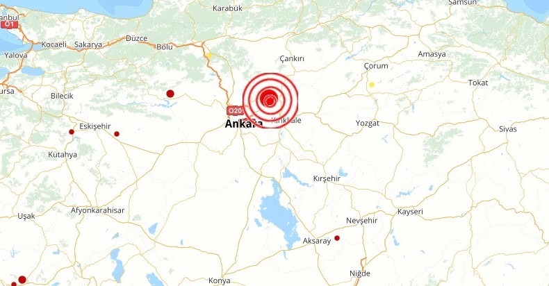 Deprem oldu! Çankırı, Kırıkkale hissetti