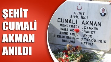 Şehit Cumali Akman kabri başında anıldı