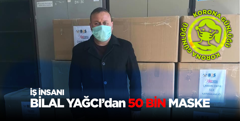 İş insanı Bilal YAĞCI’dan 100 Bin maske