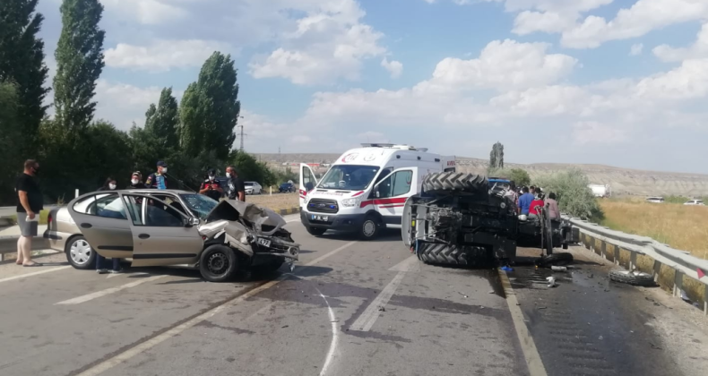 Tüney’de Trafik Kazası 7 Yaralı