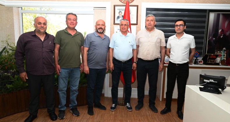 DİSK Antalya Şube Başkanı Vedat Küçük’ten Başkan Topaloğlu’na ziyaret