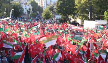 Ayasofya’da Büyük Gazze Mitingi