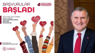 Bakan Bak açıkladı; Afetten etkilenen gençlere destek
