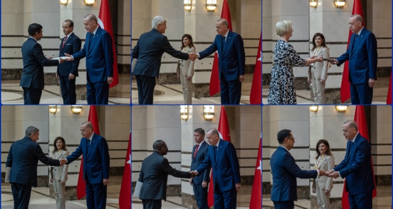 Cumhurbaşkanı Erdoğan, altı ülkenin büyükelçilerini kabul etti