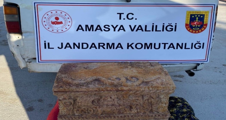 Amasya’da Roma dönemine ait mini lahit ele geçirildi – Birlik Haber Ajansı