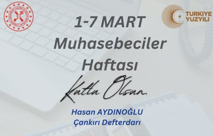 Defterdarlıktan Muhasebeciler Günü Mesajı