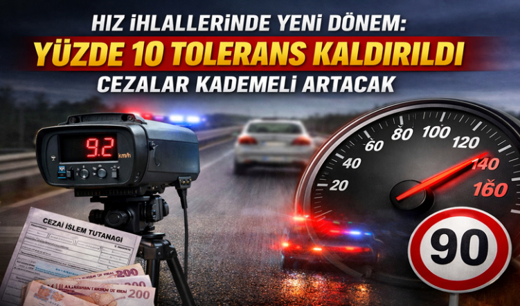 Hız Sınırında Yeni Dönem: Yüzde 10 Tolerans Kaldırıldı